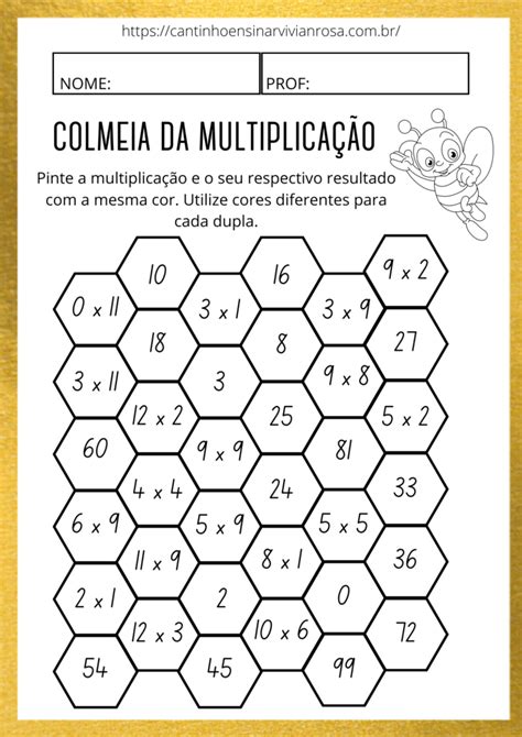 Atividades De Multiplica O Prontas Para Impress O Cantinho Ensinar