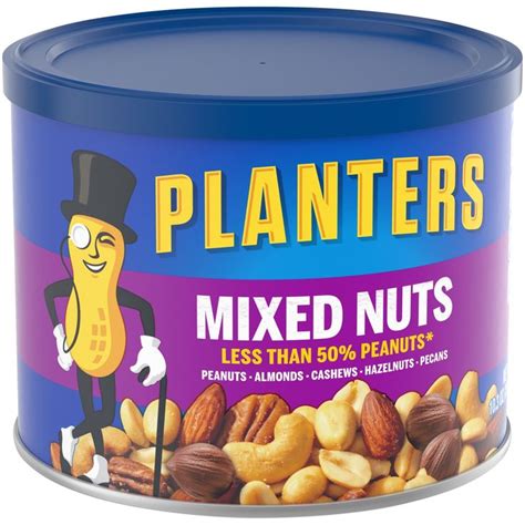 PLANTERS Salted Mixed Nuts Party Snacks Plant Based Protein 10 3oz 1