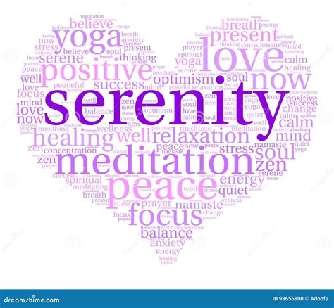 Serenity Word Cloud Stock Vector Illustration Of Soul