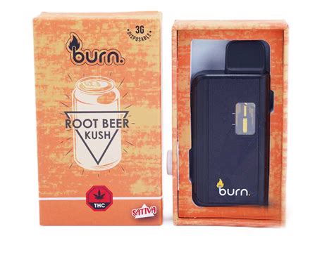 Burn Disposable Vapes Root Beer Kush 3ML Canna Sweets Mail Order