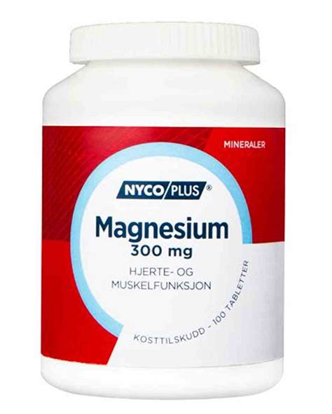 Nycomed Nycoplus Magnesium Mg Tabletter Med Informasjon Og Fakta