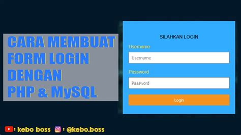 Cara Membuat Form Login Dengan Php And Mysql ⁉️ Youtube