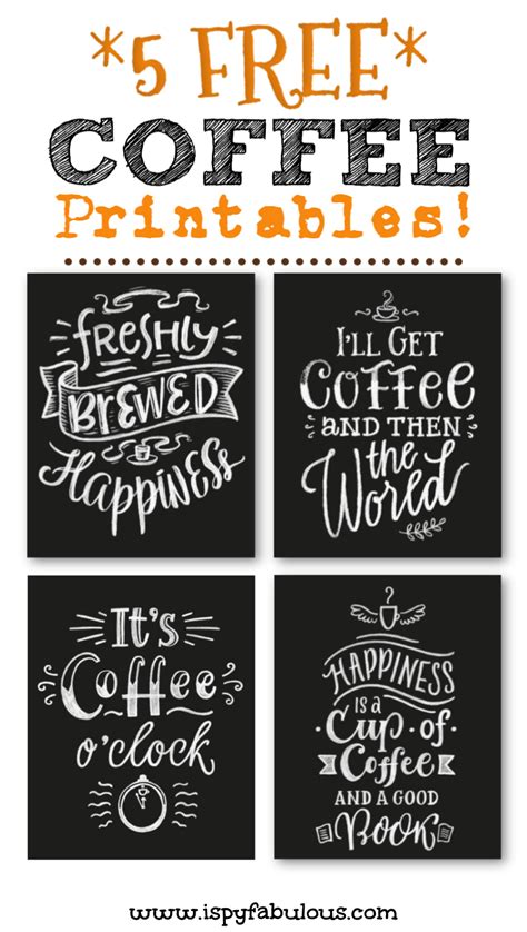 Free Coffee Bar Printables Printable Templates
