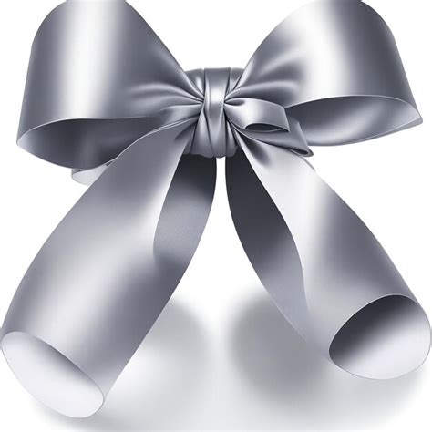 Premium Ai Image Silver Ribbon