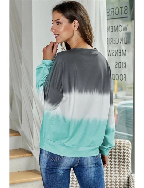 Gray Color Block Tie Dye Pullover Sweatshirt Rivers Australia