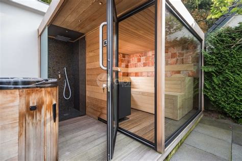 Project Outdoor Sauna Outdoor Shower Modern Terrace Los Angeles By Alpha Wellness