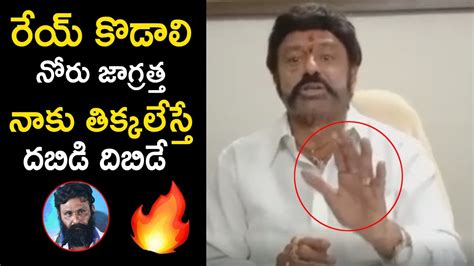 TDP Leader BalaKrishna Fires On MP Kodali Nani At Press Meet CM YS