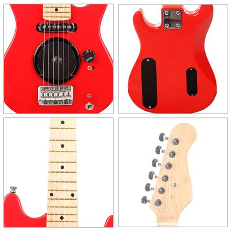 30” Kids Electric Guitar With Built In Speaker Pack And Amp Red Crazy