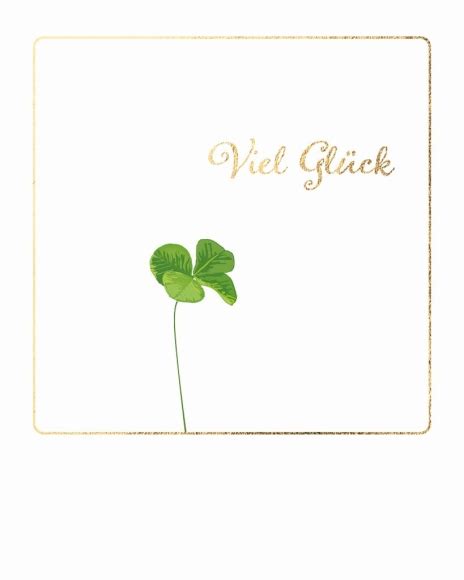 Mini Postkarte Viel Gl Ck Kleeblatt Happy Memories Kollektion