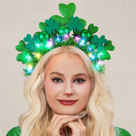 Gortin Light Up St Patricks Day Headband Green Led