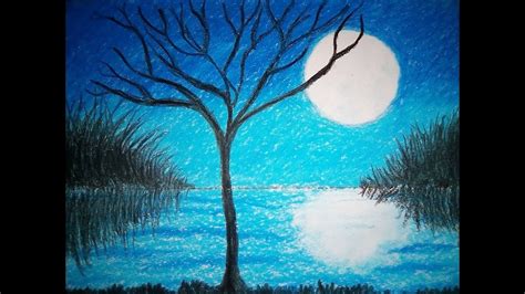 Night Scenery Drawing Painting : Mountain scenery beautiful scenery ...