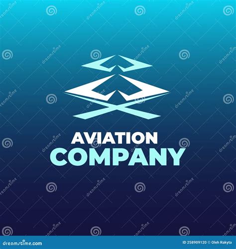 The Inscription Aviation Company On A Blue Gradient Background Symbol