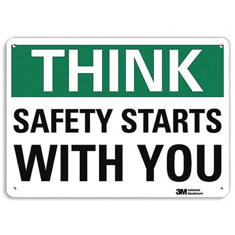 Lyle Safety Sign Sign Format Traditional Osha Safety Starts With You Sign Header Think