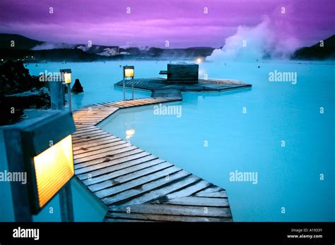 Thermal springs blue lagoon Reykjavik Iceland Stock Photo - Alamy