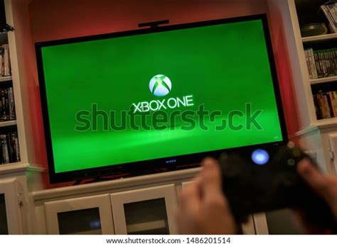 Microsoft Xbox Splash Screen On Modern Stock Photo 1486201514