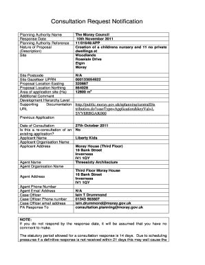 Fillable Online Moray Gov Planning Authority Name Moray Gov Fax Email