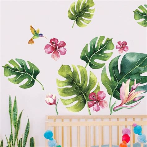 Tropical Leaf Decals Etsy