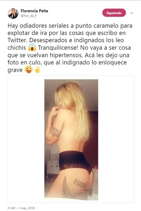 La Foto Hot De Florencia Peña Contra Los Odiadores Seriales Infobae