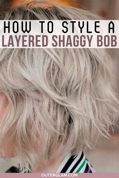 How To Style A Layered Shaggy Bob Shaggy Bob Haircut Bob Hairstyles