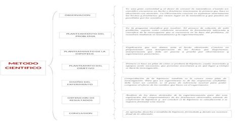 Cuadro Sinoptico Del Metodo Cientifico Metodo Cientifico Sinoptico