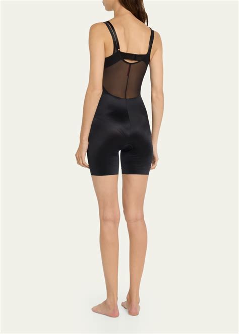 Spanx Open Bust Mid Thigh Shaping Bodysuit Bergdorf Goodman