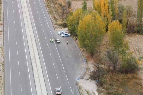 Konya Da Jandarma Ve Emniyet Helikopter Destekli Trafik Denetimi Yapt