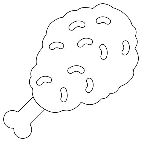 Fried Chicken coloring page - ColouringPages 