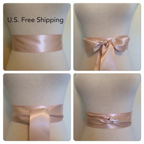 Blush Sash Blush Pink Sash 225 Inches Wide Ribbon Sash Double Faced