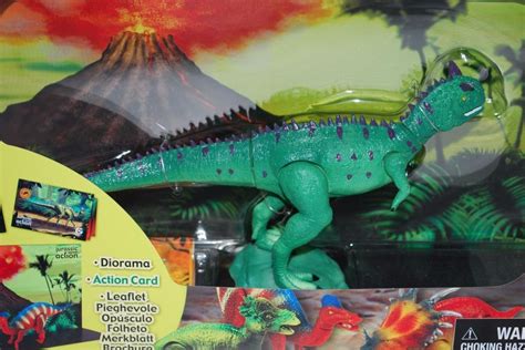 Jurassic Action CARNOTAURUS action figure Geoworld dinosaur #7 +card in ...