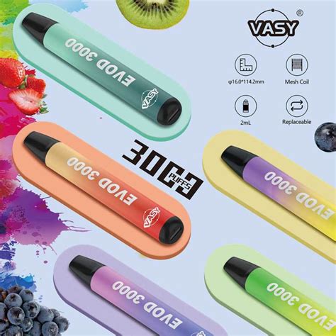 Vasy Evod 3000 Puffs Rechargeable Disposable Vape