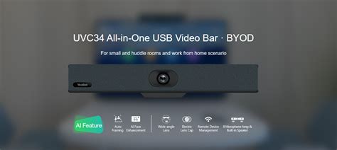 Yealink Uvc34 All In One Usb Video Bar Sipmax Hong Kong