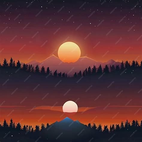 Premium Photo Design A Minimalist Wallpaper With A Gradient Of Sunset