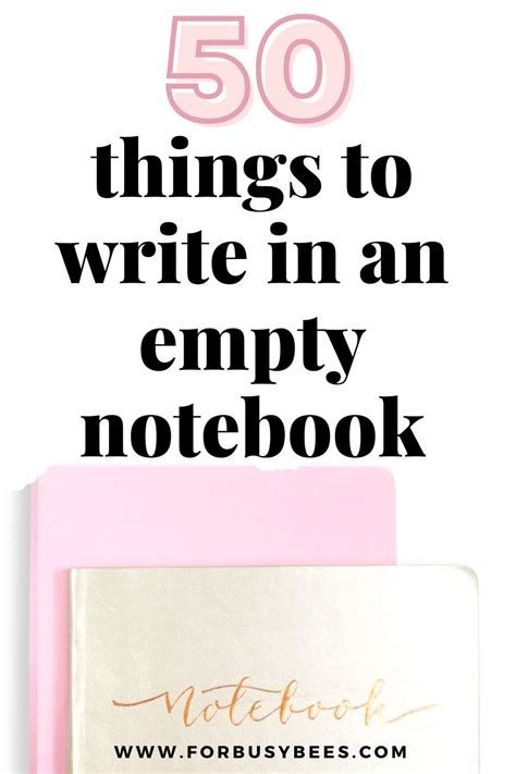 50 Creative Ways To Fill Empty Notebook For Busy Bee S