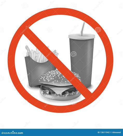 Fast food danger label. stock vector. Illustration of food - 13611942