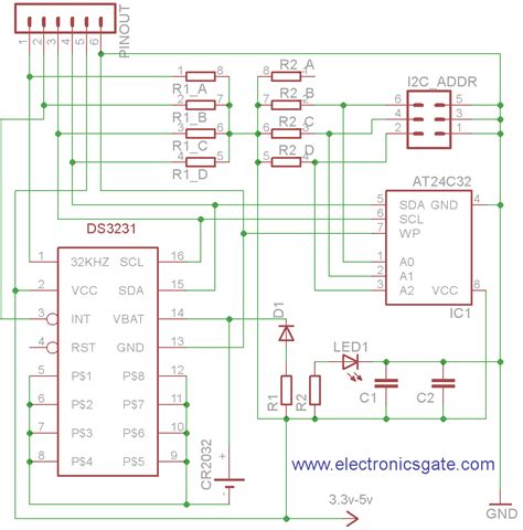 Digital Clock Using Ds Rtc Electronics Gate