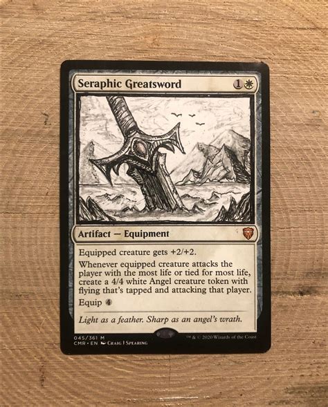 Seraphic Greatsword Magic The Gathering Alter Etsy