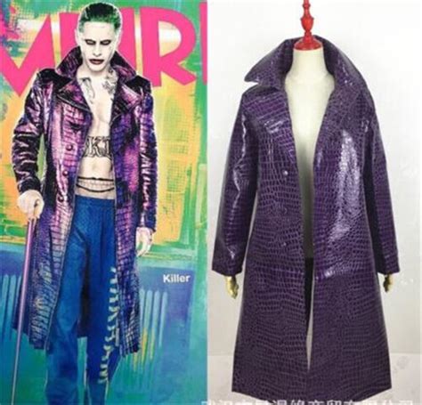 Suicide Squad The Joker Windbreaker Leather Jacket Coat Cos Clothing