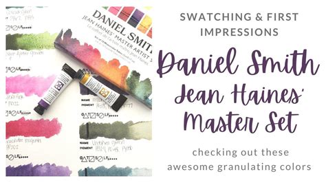 Daniel Smith Jean Haines Master Set Swatching And First Impressions