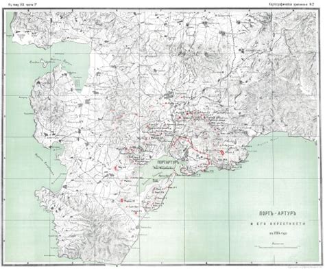 Карта: Порт-Артур и его окрестности в 1904 году