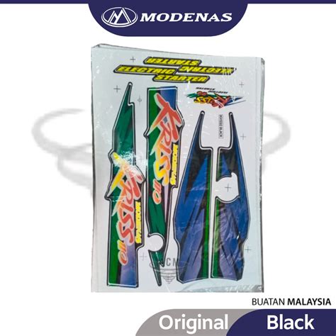 Modenas Kriss Body Cover Set Coverset Stripe Strike Sticker Fl Fl