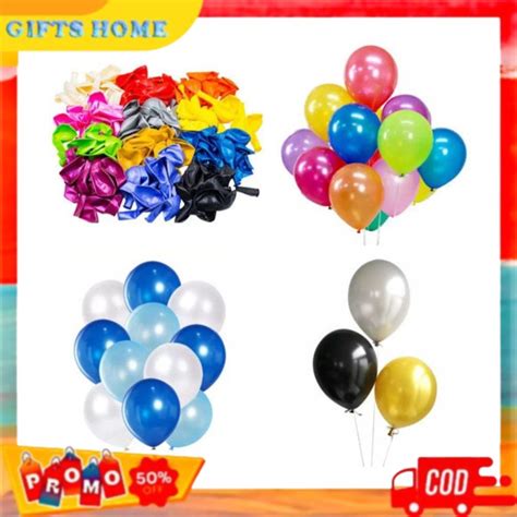 Jual Balon Latex Mix Inch Metalik Doff Macaron Chrome Polkadot Isi