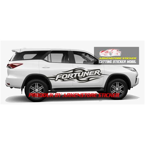 Jual Cutting Sticker List Mobil Fortuner Cutting Sticker Mobil Toyota