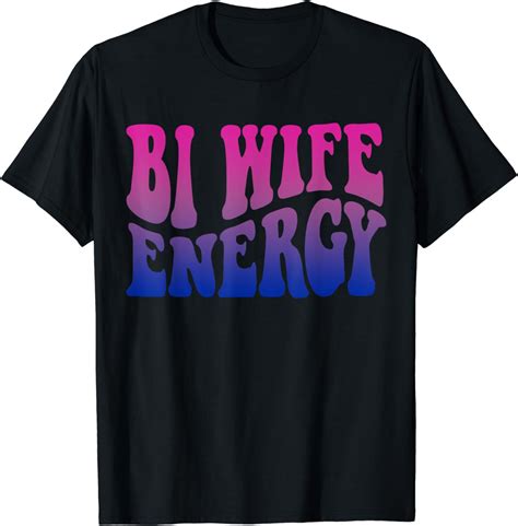 Bi Wife Energy Bisexual Pride Bisexual Flag Retro Vintage T Shirt