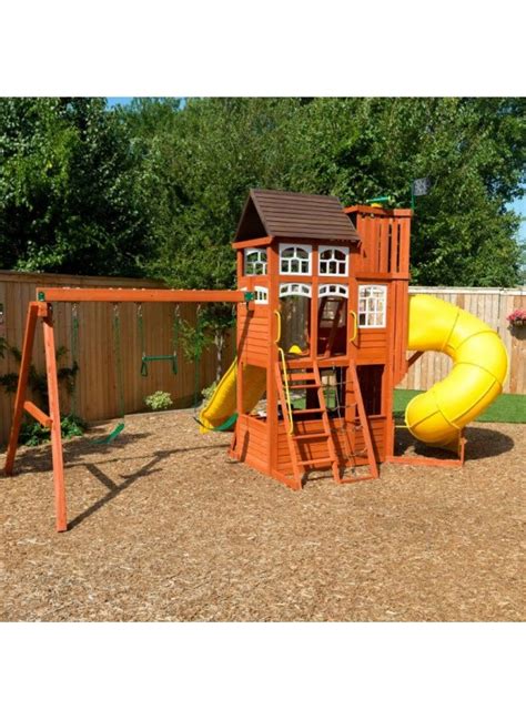 Kids Kidkraft Lookout Extreme Wooden Swing Set / Playset,