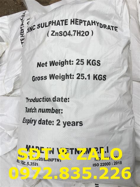 Zinc Sulfate Heptahydrate Kẽm Sulphate ZnSO4 7H2O KDCCHEMICAL