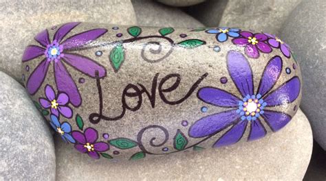 Images By Anna On Flower And Plant Painted Rocks 03b