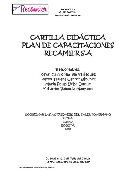 Total 64 Imagen Modelo De Plan De Capacitacion Para Una Empresa