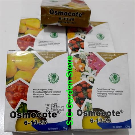 Jual PUPUK OSMOCOTE DEKASTAR 6 13 25 KEMASAN 100 GRAM PUPUK BUAH