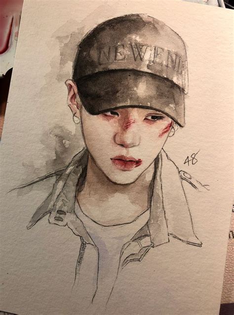 On Twitter Yearswithagustd Kpop Drawings Art Drawings