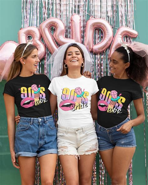 Retro Bachelorette Party Shirts Retro Bride Shirt Retro Bridesmaid Shirt 90s Bridal Party